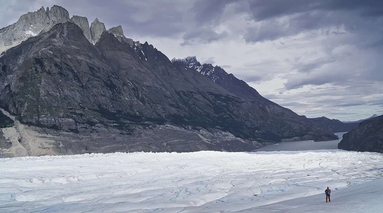 View of Grey Glacier in Torres del Paine National Park, Chilean Patagonia